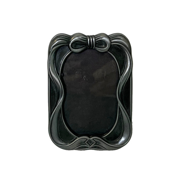 Lot of 3 Small Dark Silvertone Ornate Picture Frames Tabletop Stand - Picture 9 of 12